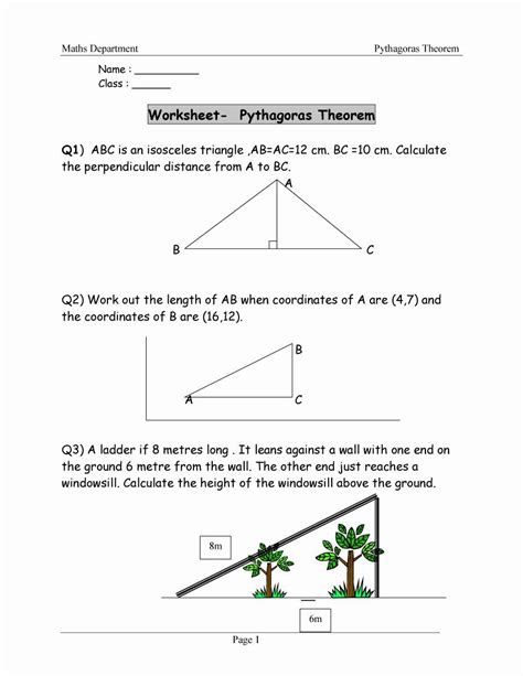 Pythagoras theorem Worksheet Pdf Lovely 48 Pythagorean theorem Worksheet with Answers ...