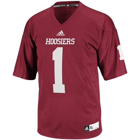 #1 Indiana Hoosiers adidas Replica Football Jersey - Crimson - Fanatics.com