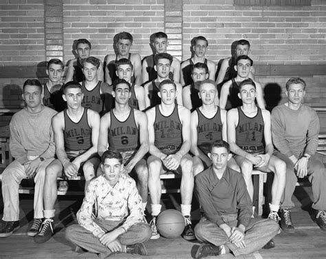 Milan High School Basketball Players, March 1948 | Ann Arbor District Library
