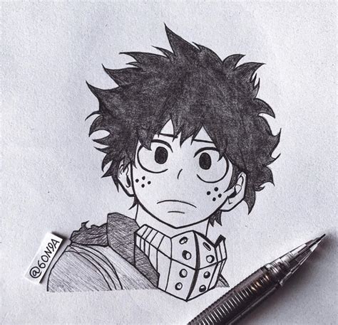 Midoriya my hero academia | Anime sketch, Anime, Anime drawings