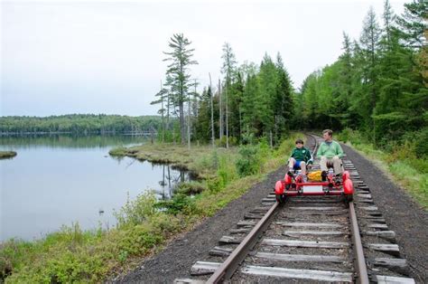 Railbikes introduced as new adventure on railway from Saranac Lake to ...