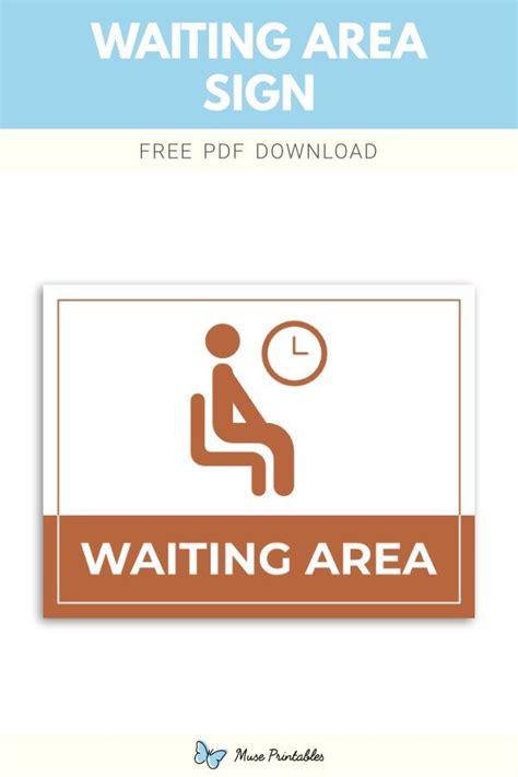 Printable "Waiting Area" Sign Template