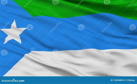 Jubaland City Flag, Somalia, Closeup View Stock Illustration - Illustration of cloth, city ...