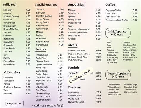 T4 print menu design on Behance