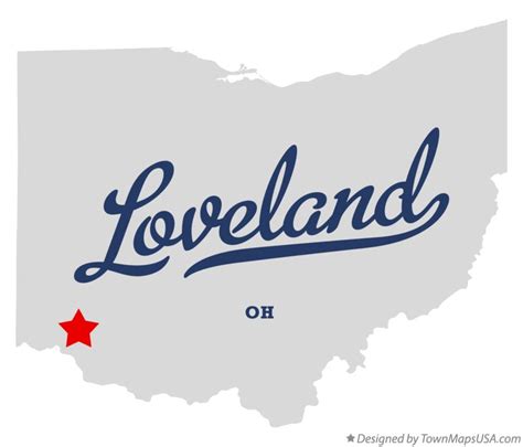 Map of Loveland, OH, Ohio