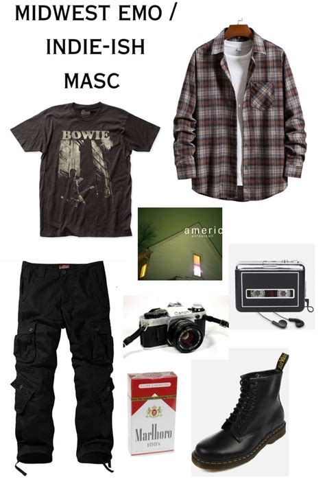 midwest emo / indie - ish masc outfit | Mens outfit inspiration, Cool outfits, Masc outfits