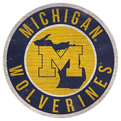 Michigan Wolverines 12'' x 12'' State Circle Sign - No Size - Walmart ...