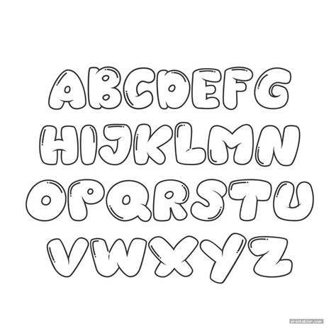 Bubble Letter Fonts Alphabet Stencils