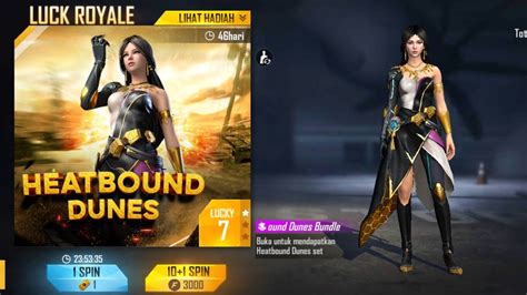 SPIN LUCKY ROYALE TERBARU FREE FIRE HEAT BOUND DUNES BUNDLE GOLD ROYALE ‼️ - YouTube