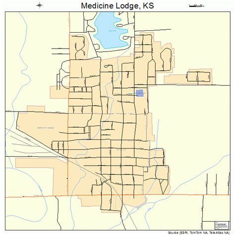 Medicine Lodge Kansas Street Map 2045500