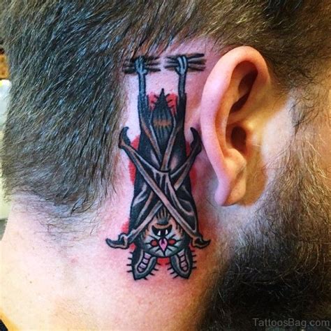 33 Stunning Bat Tattoos On Neck - Tattoo Designs – TattoosBag.com