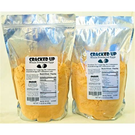 Whole Powdered Egg, 2 Pack, 4 Pounds Total, Makes 140 Large Eggs, Farm ...