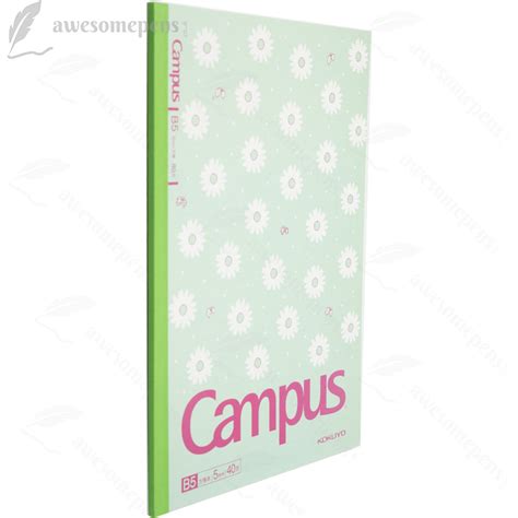 Kokuyo Campus Notebook – B5 – 5mm – Squre Grid – 40 Sheets – Green – awesomepens.co.uk