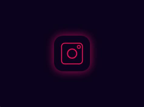 Neon Instagram Logo by Dominika Radwan on Dribbble