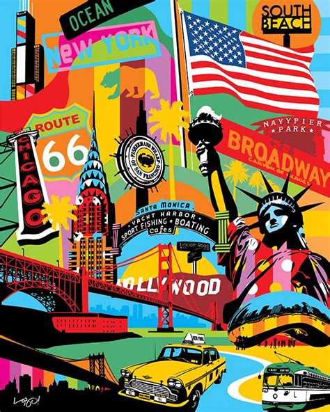 Vibrant Pop Art Paintings of Famous Cities