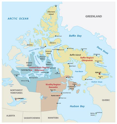 Nunavut Flag Map