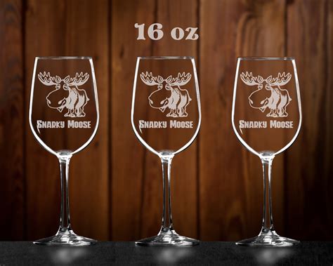 Personalized Etched Wine Glasses Custom Stemmed Barware | Etsy