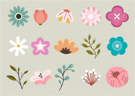 Premium Vector | Spring flowers pack