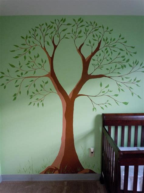 I painted this tree on the wall of a friend's nursery. | Baum malen ...