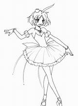 Princess Tutu Coloring Pages sketch template