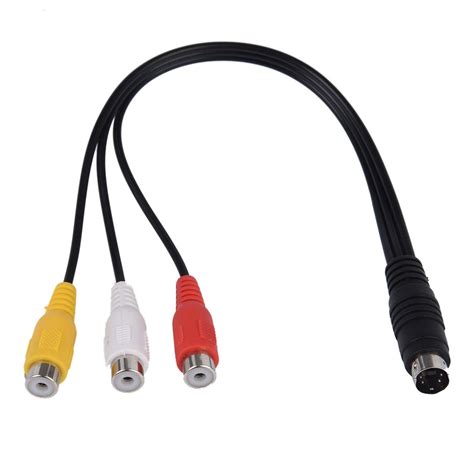 DSHA New Hot 4 Pin S Video to 3 RCA Female TV Adapter Laptop Cable-in Connectors from Lights ...