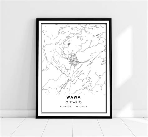 Wawa Map Print Poster Canvas Ontario Map Print Poster Canvas - Etsy