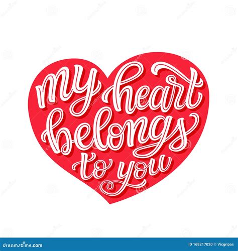 My heart belongs to you stock vector. Illustration of decoration - 168217020