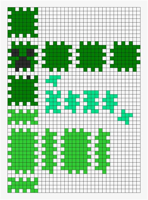 3d Minecraft Creeper Perler Bead Pattern - Hama Beads Minecraft 3d ...