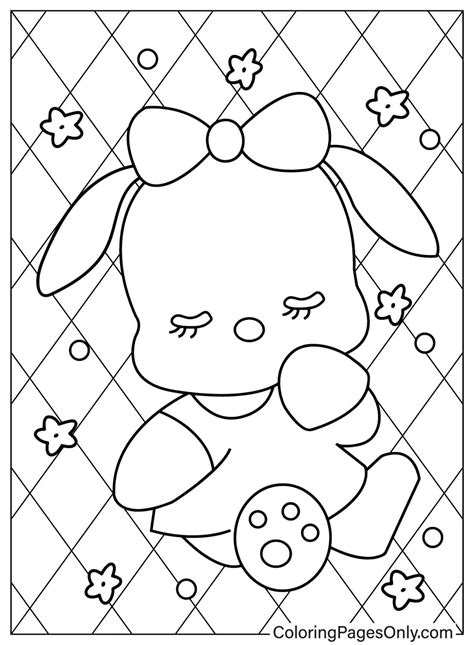 Sleepy Pochammi - Free Printable Coloring Pages