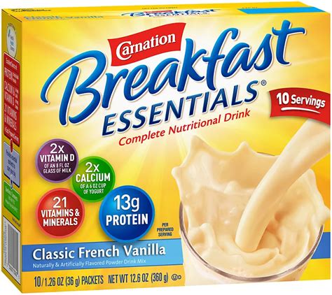 Carnation Breakfast Essentials Classic French Vanilla Complete ...