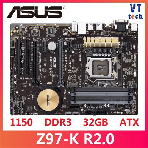 ASUS Z97-K R2.0 Z97-A LGA 1150 DDR3 i7 i5 i3 CPU 32G SATA3 USB2.0 UBS3.0 Z97 USED desktop ...