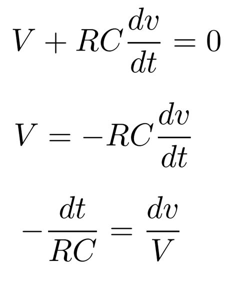 Derivation for voltage across a charging and discharging capacitor