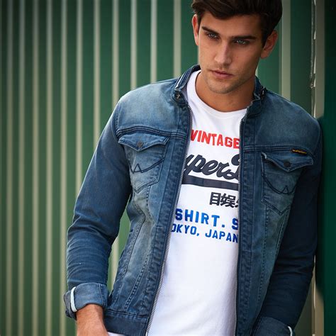 Denim jacket. White tee. Effortless cool. | Mens outfits, Mens tshirts ...