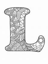 Mandala Alphabet Coloring Pages  Free Printable For Kids sketch template