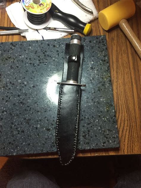 Kabar sheath | Leather projects, Leather, Sheath