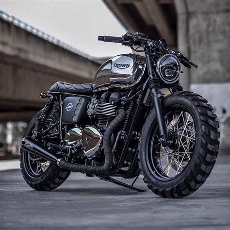 Rugged: Love this slammed Triumph T100 with a... - Bike EXIF