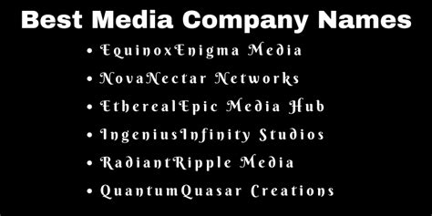 700 Media Company Names Ideas To Get Inspired