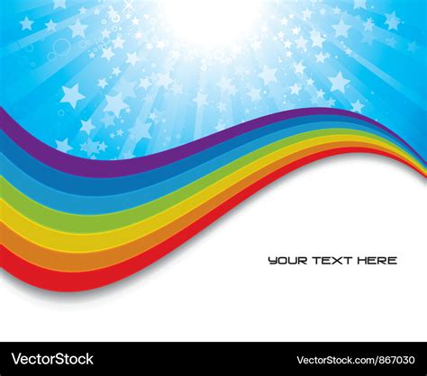 Background with rainbow Royalty Free Vector Image