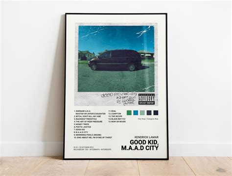 Kendrick Lamar - good kid, m.A.A.d city Album Cover Poster | Architeg ...