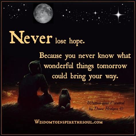 Daveswordsofwisdom.com: Never Lose Hope...