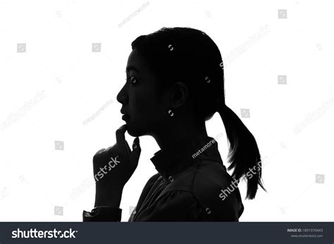 Silhouette Thinking Woman Mindfulness Stock Photo 1891970443 | Shutterstock