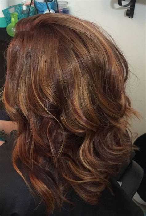 Chestnut with golden highlights Hair by Amy | Bruin haar, Bruin haar ...