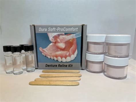 Buy Dura Soft-ProComfort Soft Denture Reline Kit (Relines 4 Dentures ...