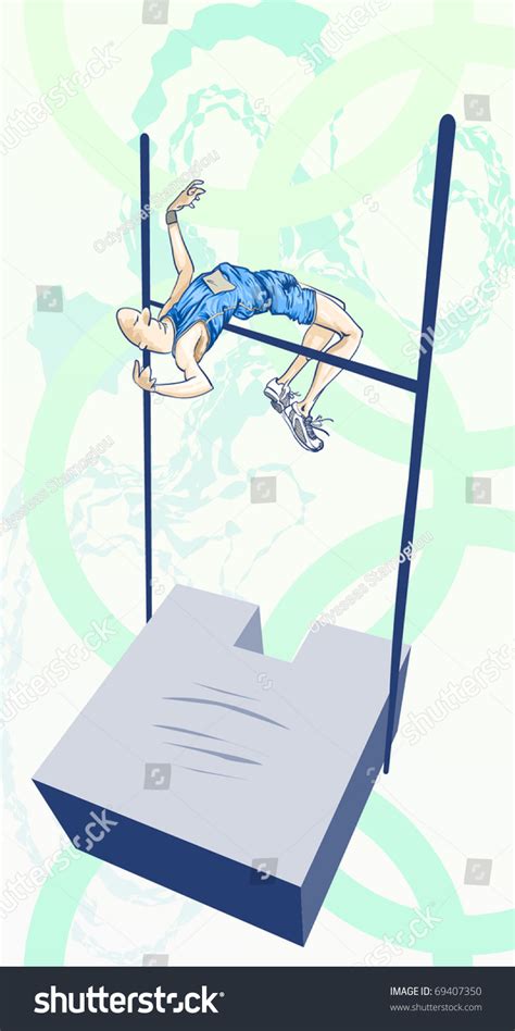 Olympic Cartoons - High Jump Detailed Vector Illustration - 69407350 : Shutterstock