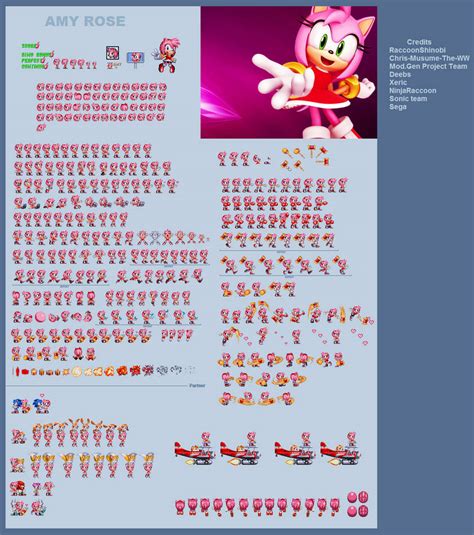 Amy Rose Sprites by Leo87sonic on DeviantArt