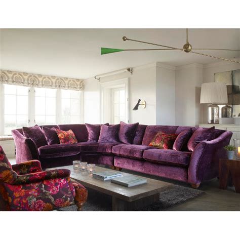 Living Room Purple Velvet Couch - loveyourlife-s