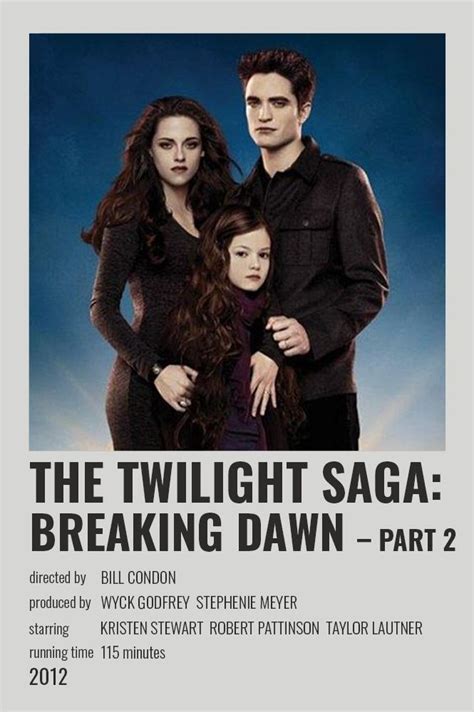 Breaking Dawn - Part 2 | Twilight movie posters, Twilight poster, Twilight pictures