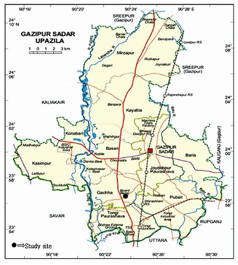 Map of study site in Gazipur City Corporation. | Download Scientific Diagram