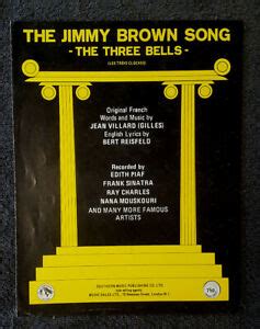 The Jimmy Brown song ( The three bells ) sheet music score in goood ...