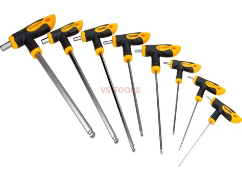 8pcs Hex Hexagon T-Handle CRV Screwdrivers H2 H2.5 H3 H4 ...